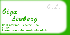 olga lemberg business card